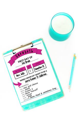 Printable 1st Day of School Signs - 8 Printable 1st Day of School Signs Included in 4 Different Colors